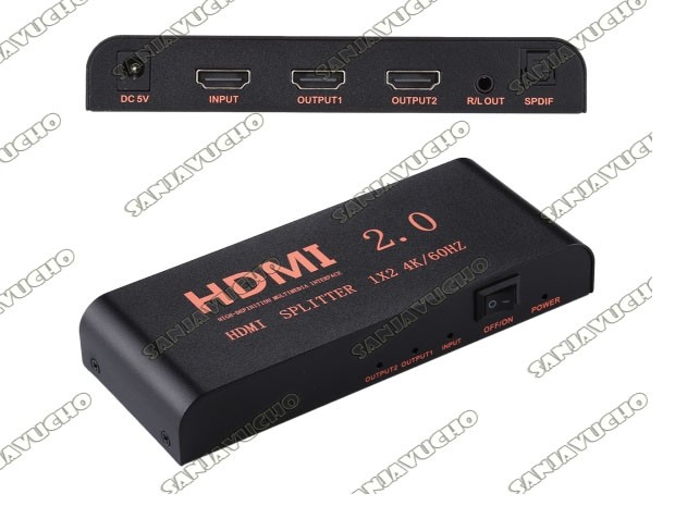 << HDMI SPLITTER 1 X 2 DUPLICA HD 4Kx2K SM-F7846